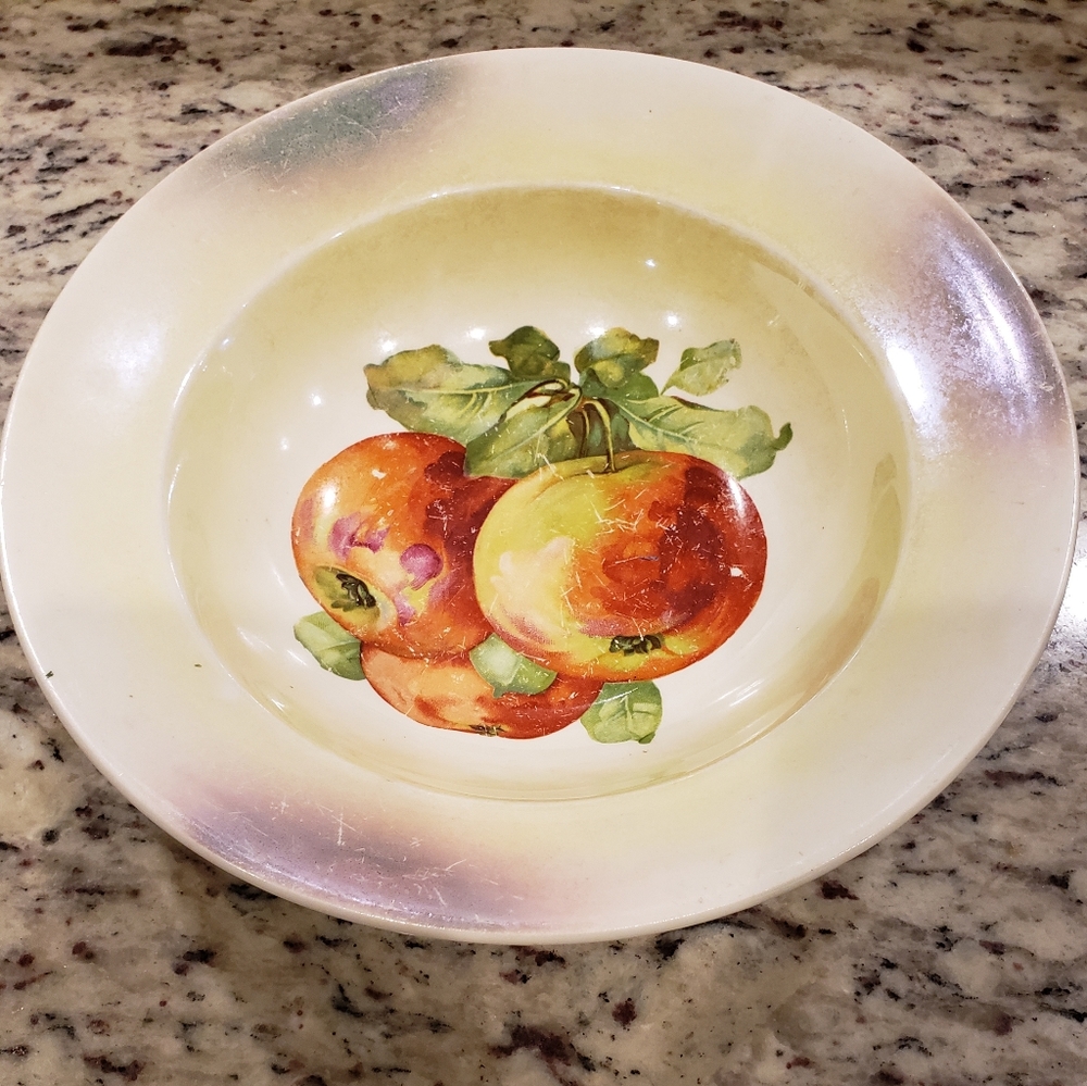 Vintage Fruit Limoges Fine China Serving Bowl
